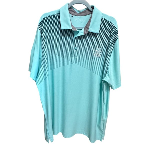 Under Armour Heatgear mens sz 2XL aqua PGA Championship collared 3 button golf s - Picture 1 of 14